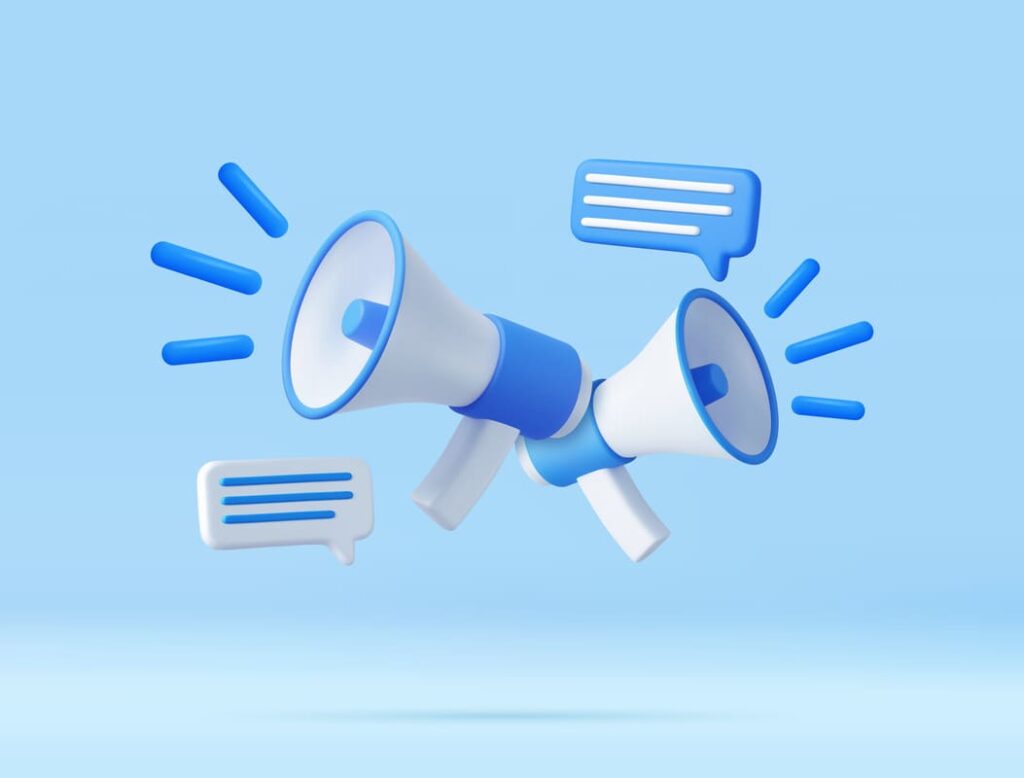 注意喚起のためのメガホン