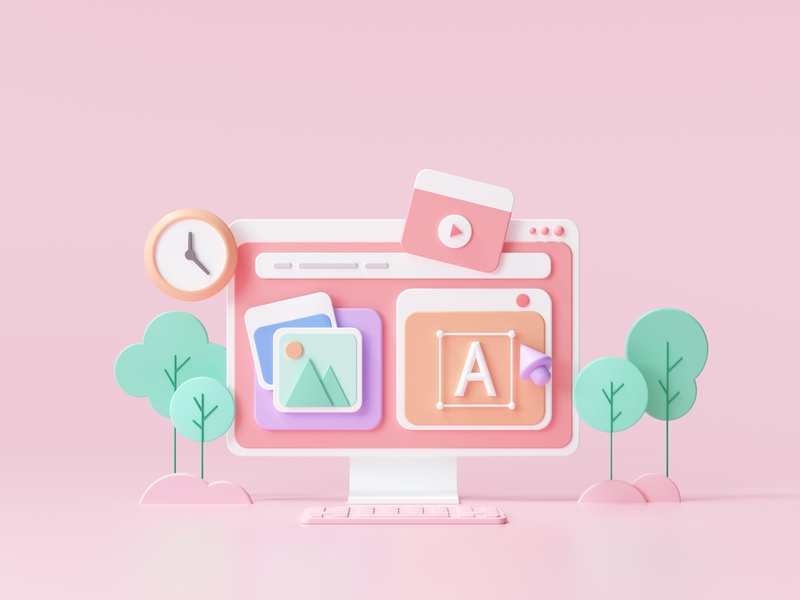 マーケティング施策イメージが載っているPC画面