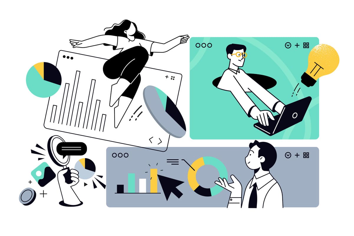 ウェブマーケティングのイメージイラスト