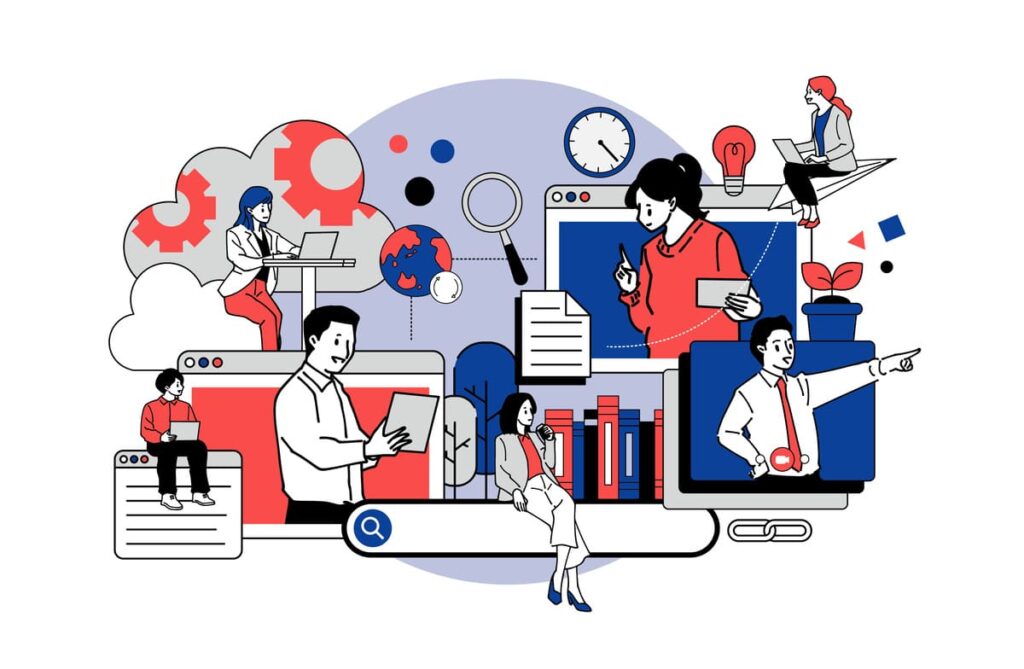 検索データなどを分析する人々